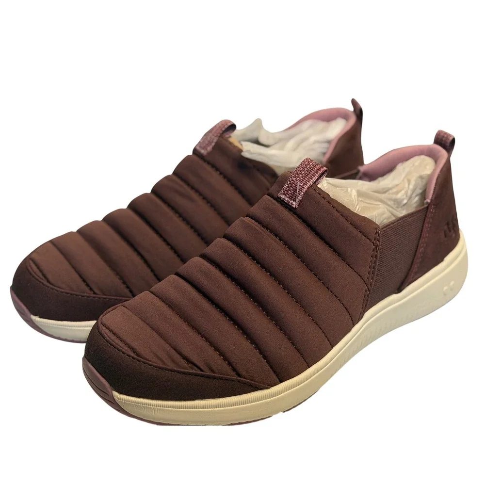 Ryka Pursuit Quilted Slip-Ons Windsor Red Comfort‎ Walking Shoes Size 8 Women